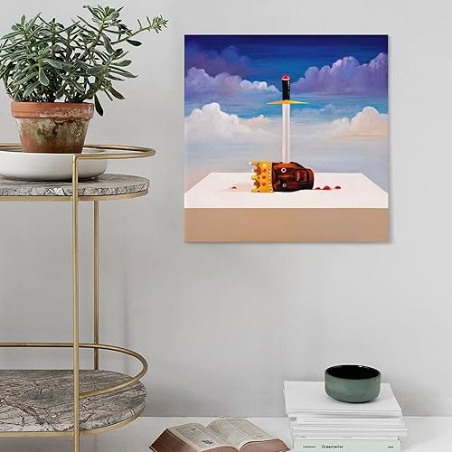 Miniatura 5 de MALOOS Kanye West My Beautiful Dark Twisted Fantasy 18 Póster en lienzo decorativo para pared, sala de estar, dormitorio, decoración de regalo,