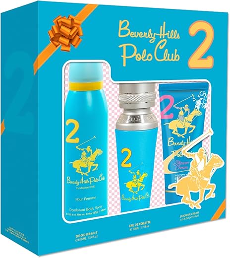 Beverly Hills Polo Club Gift Set No.2 for Women’s Eau De Parfum 50ml + Deodorant 150ml + Shower Cream 150ml