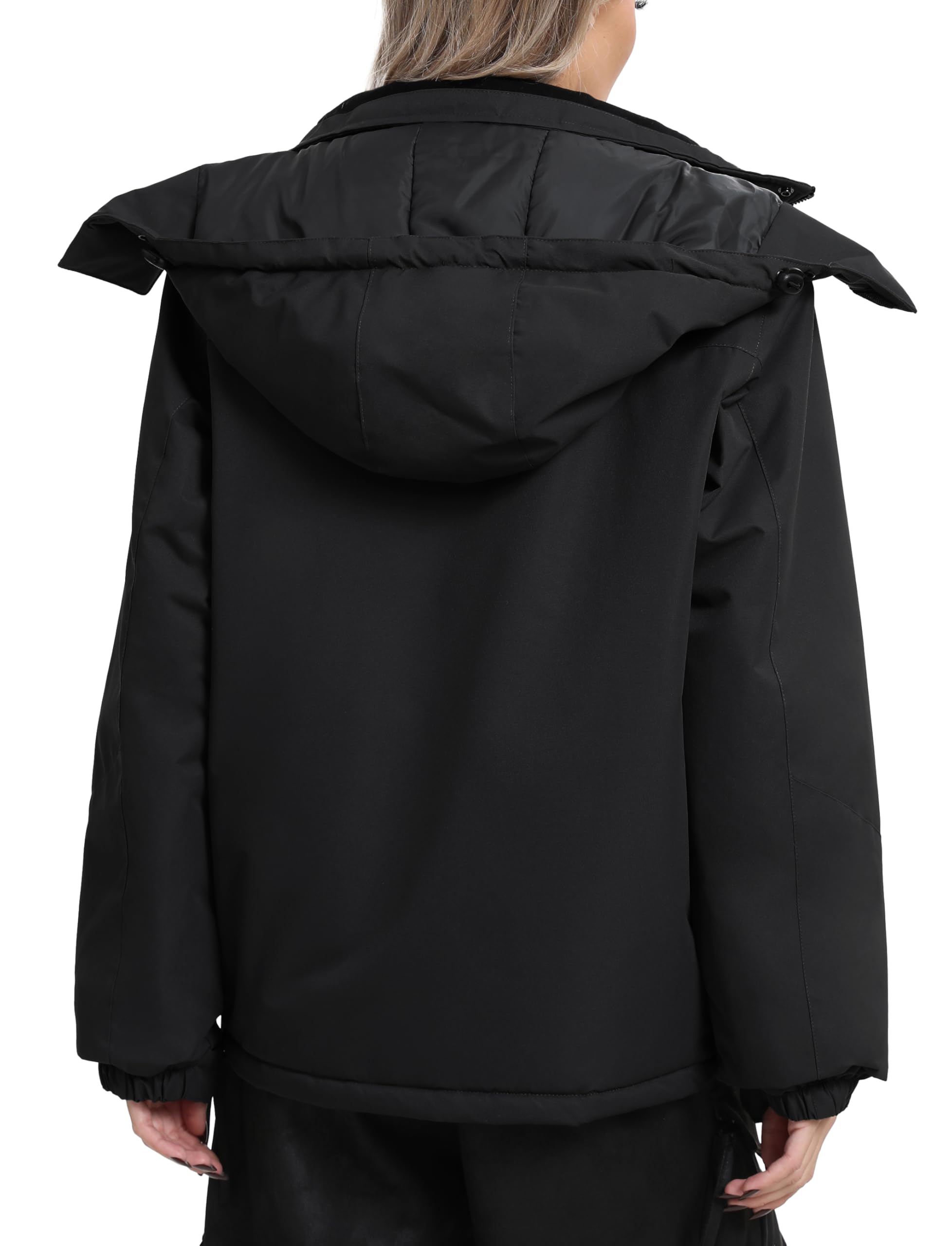 Skijacke Softshelljacke Damen Wasserdicht Regenjacke Winterjacke Funktionsjacke Winddicht Winter Warm Gefüttert Outdoorjacke mit Kapuze