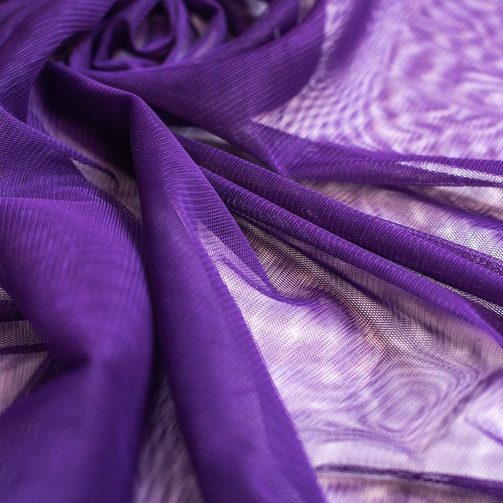 On Trend Fabrics Purple Soft Tulle Dress Fabric 150Cm Wide - Sold By The Metre