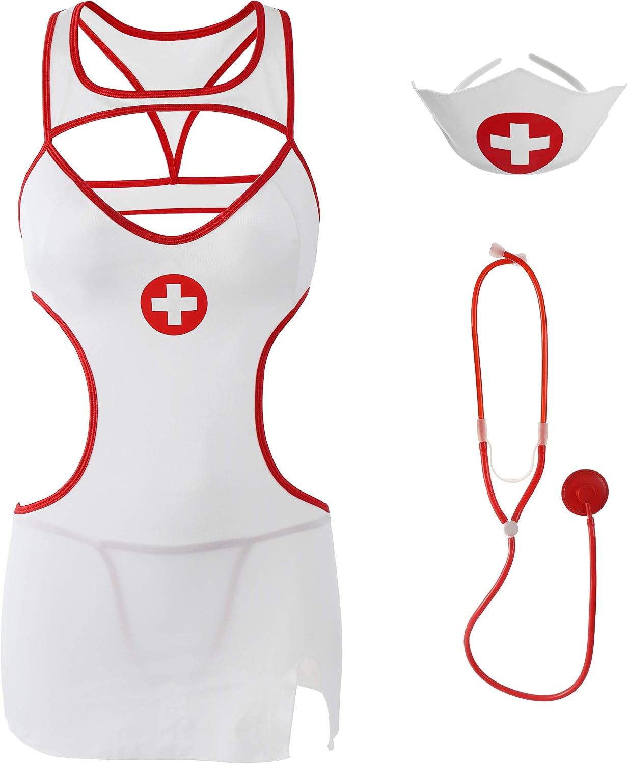 Nurse Halloween Costume for Women - Sexy Naughty Lingerie