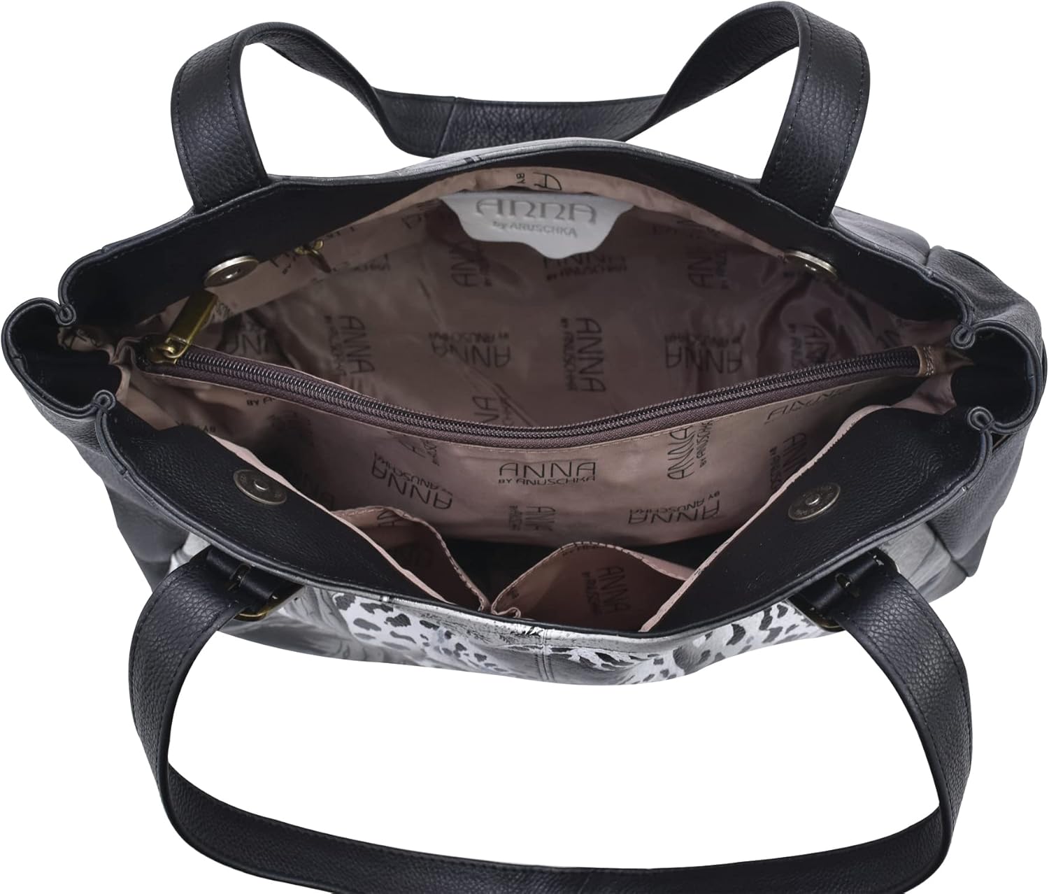 Anna by Anuschka Women's Genuine Leather Shoulder Bag - Hand Painted Original Artwork Exterior - Image 5