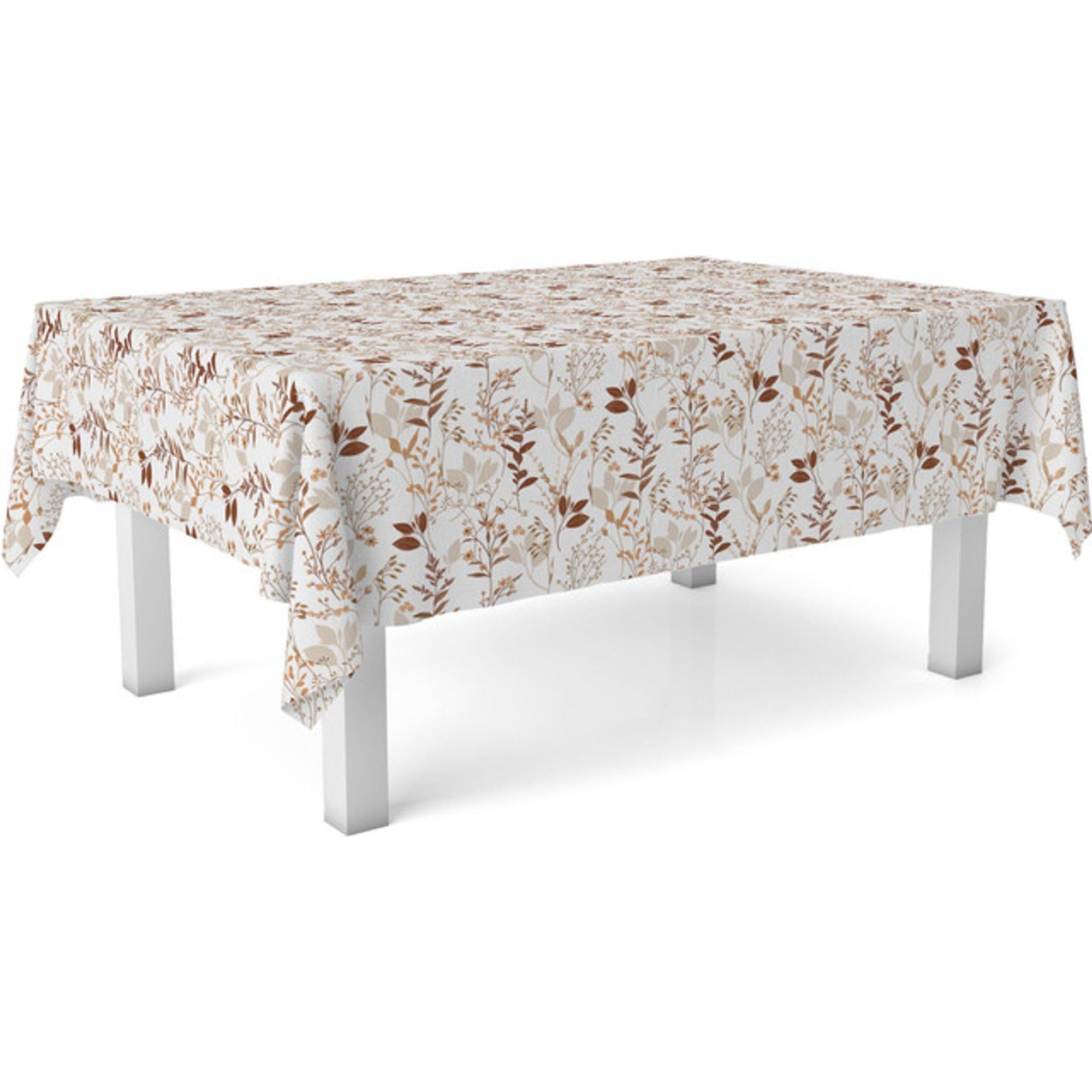 ECOMMERC3 Fleckabweisende Tischdecke für rechteckigen Tisch, Größe 180x140 cm | Schmutzabweisende Tischdecke, extra weich und wasserdicht, Botanic
