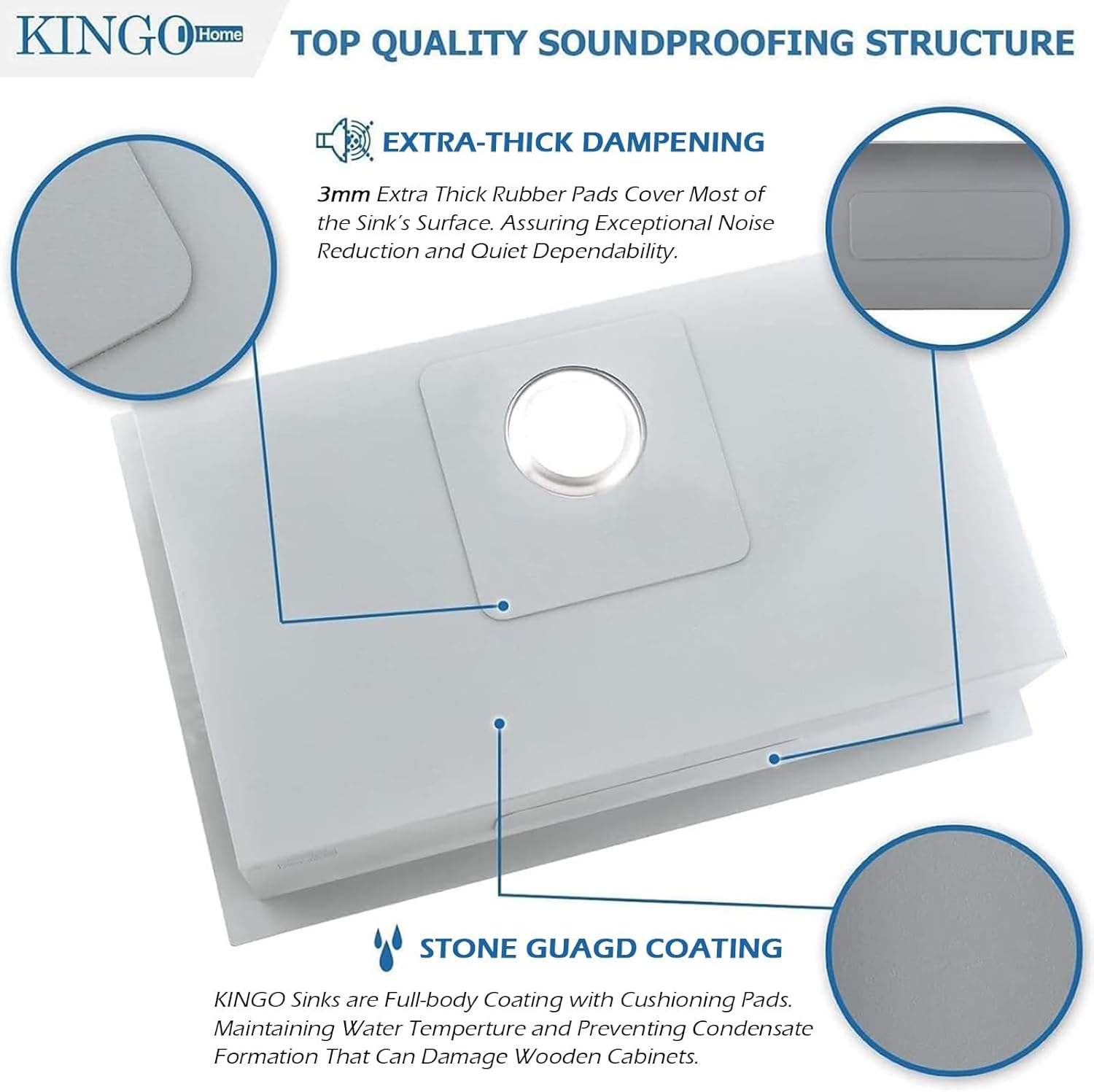 KINGO HOME 28 Inch Drop in Kitchen Sink, 304 Stainless Steel Single Bowl Basin, Top Mount 16 Gauge 28x18 Inch Brushed Nickel Dishwasher Sinks for Workstation, RV, Laundry, Commercial and Bar Sink