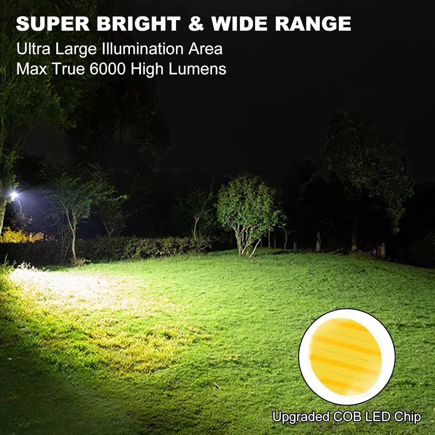 IODOO 10000mAh 6000LM Rechargeable Work Light Camping Light Cob Light 2400/4000/6500K Tent Light Portable Cob Light Waterproof Tent Light Power Failure Emergency Survival Kits