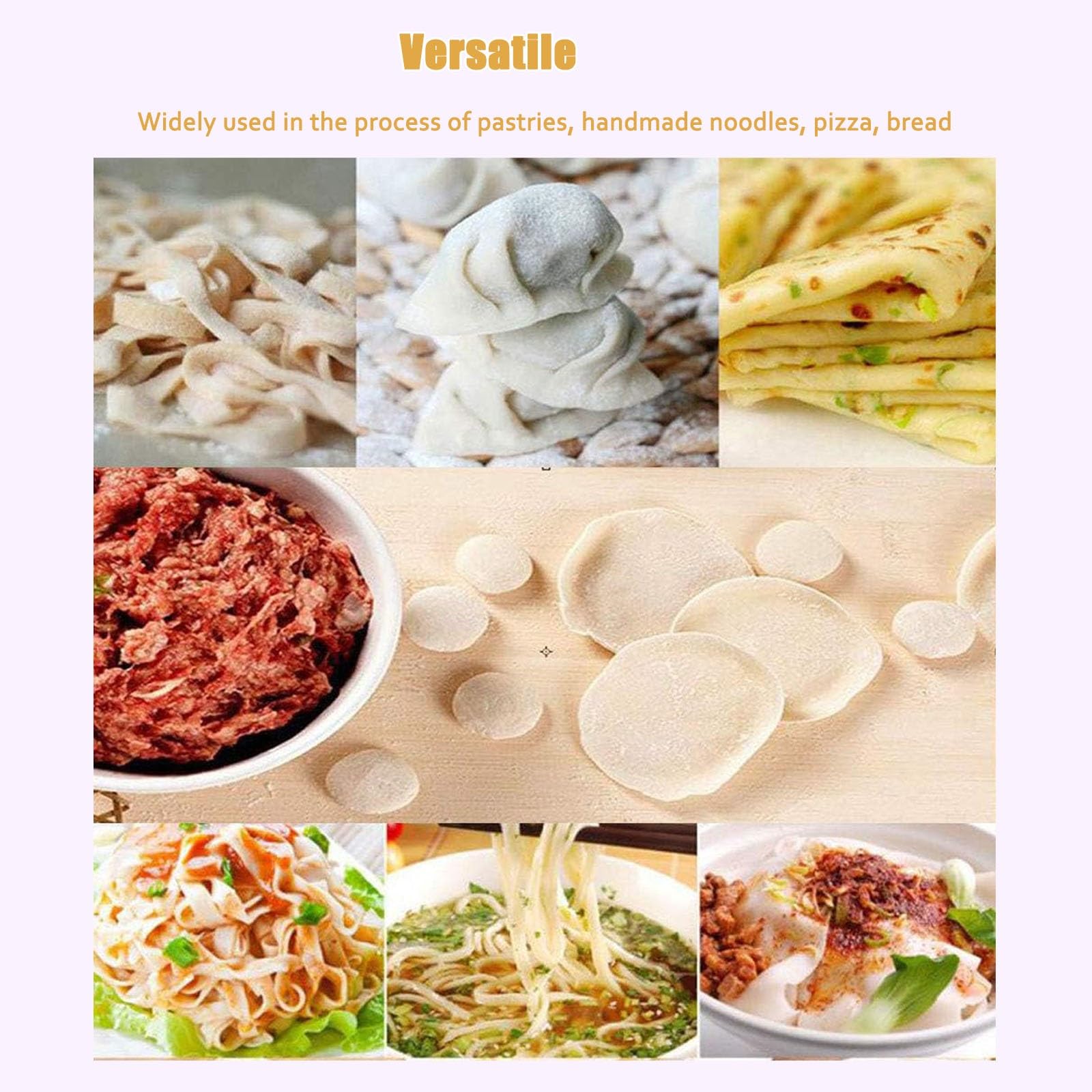 Rodillo de amasar cocina Rodillo Para Masa Antiadherente, Rodillo Recto De 50 65 Cm Para Pasta De Fideos Masa De Hojaldre, Rodillos De Madera Maciza Para Wonton Bao Bun Pan Tortilla Pizza(L 65cm/25.6i