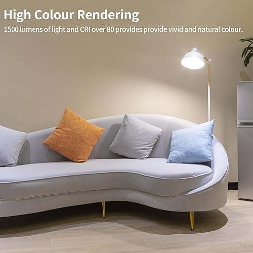 Miniatura 6 de Bombillas LED brillantes equivalentes a 100 W, luz blanca diurna 5000K A19, Focos LED para casa, para cocina, dormitorio, interior, 1500 lúmenes