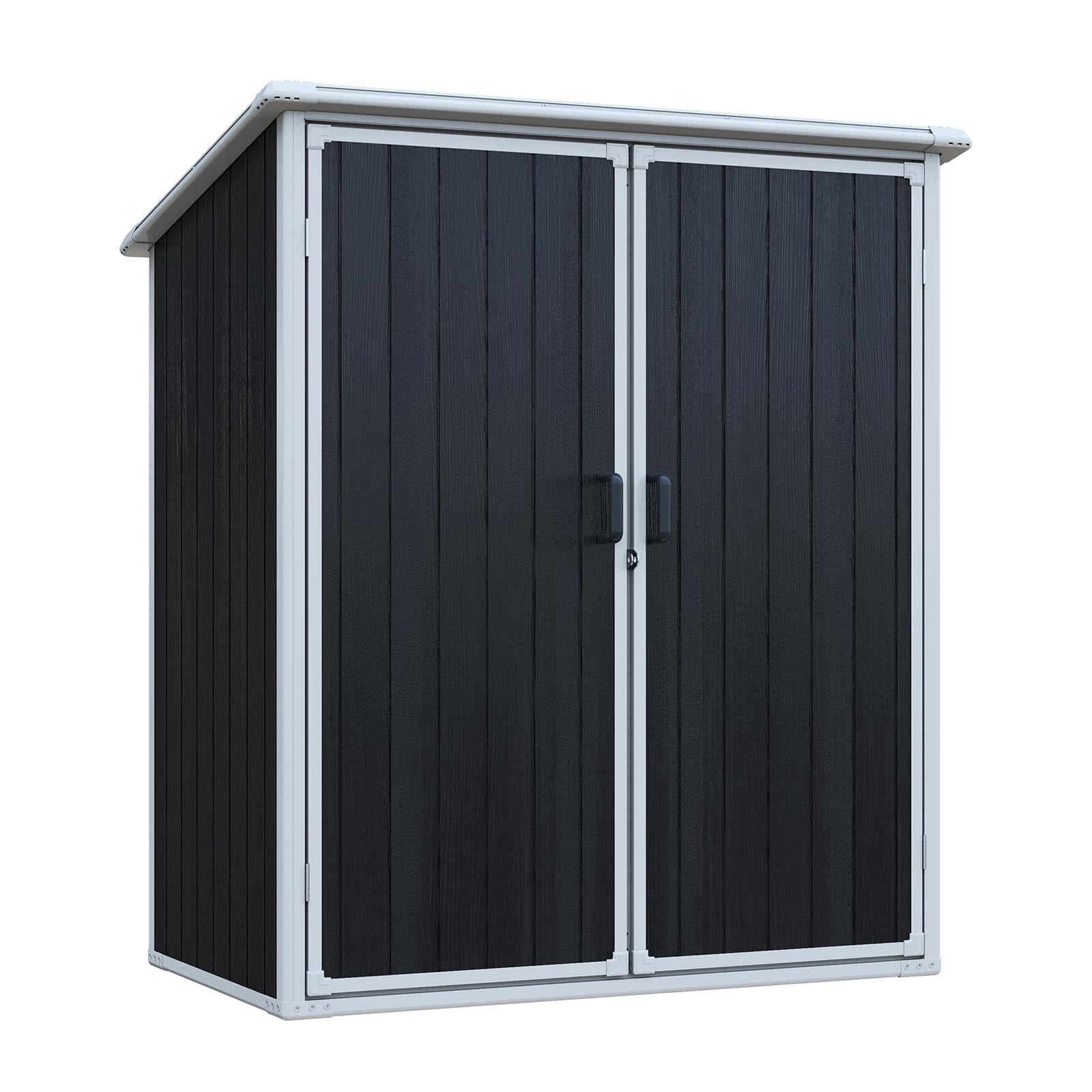 IMagacFun 5x3 FT Outdoor Storage Shed, closed doors