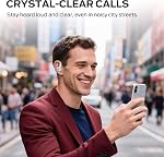 Monster N-Lite 216 Wireless Earbuds, Sports Ear Buds with Earhooks, ENC Noise Cancelling Mic,IPX6 Waterproof. Bluetooth 6.0 Headphones Stereo Bass Ear Buds 48H Playtime with LED Display White