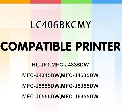 Miniatura 2 de Green Toner Supply (BCYM, 4 unidades) LC 406 Compatible LC406 Cartucho de tinta LC 406XL Reemplazo para Brother MFC-J4335DW MFC J4345DW J4535DW