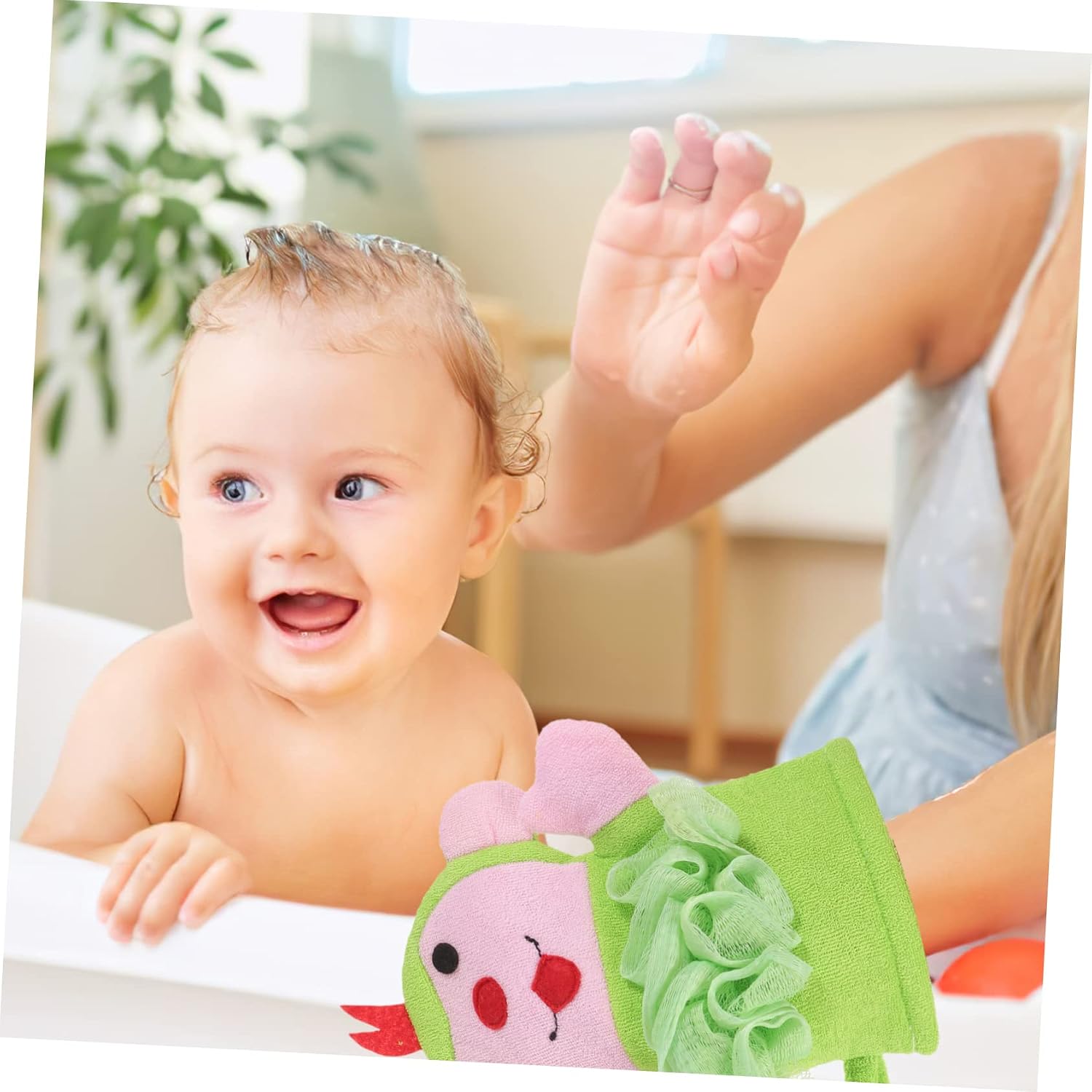 Baby Sponge for Bath Toddler Wash Mitts Exfoliating Shower Glove for Smooth Supple Skin