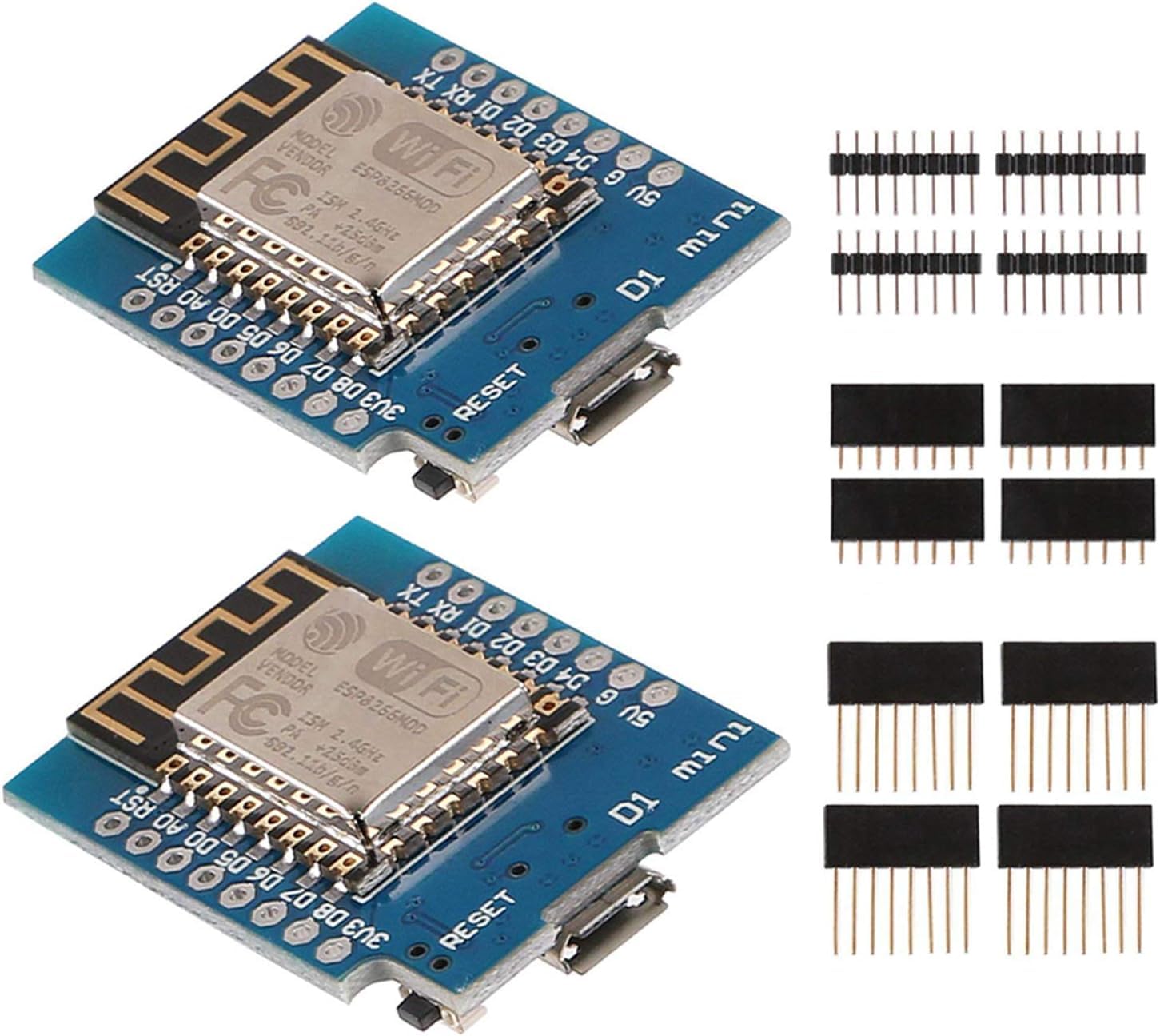 REES52 2pcs D1 Mini NodeMCU 4M Bytes Lua WiFi Development Board Base on ESP8266 ESP-12F N Compatible NodeMcu Ar duino-image-7