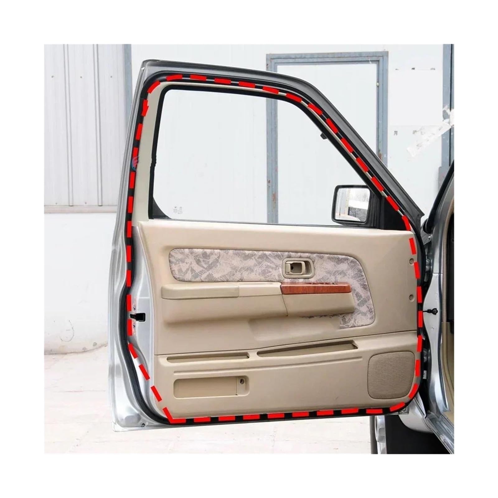 Sigillante in Guarnizione in gomma protettiva per porta con clip per Nissan D22 Pickup per la sigillatura della guarnizione di tenuta Paraspigoli(Front R)