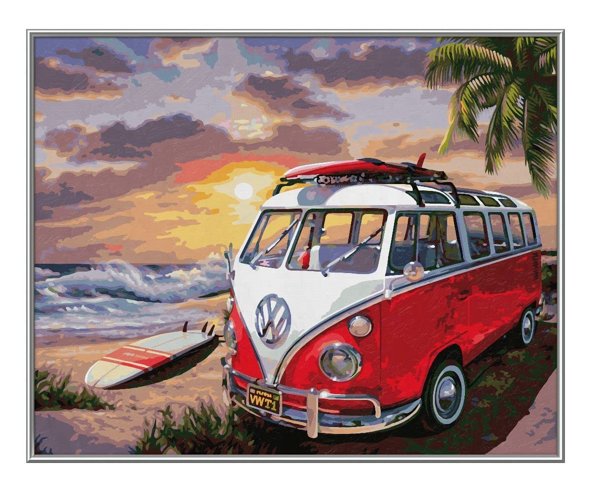 Schipper 609130861 Dipingere con i Numeri, Volkswagen T1, dipingendo Immagini per Adulti, Inclusi pennelli e Colori acrilici, 40 x 50 cm