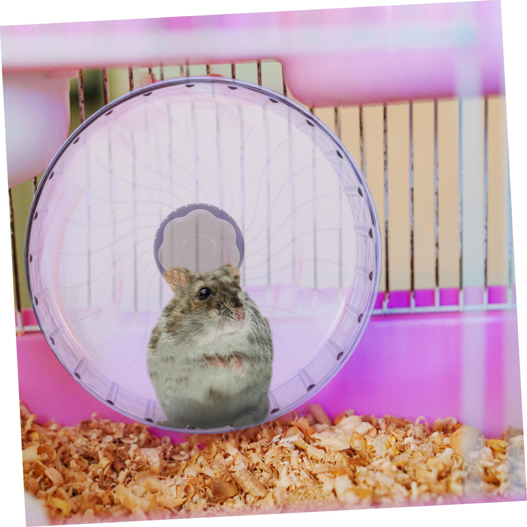 Happyyami Hamster Running Wheel Dual Bearings Wheel for Small Animals Ideal Exercise Toy