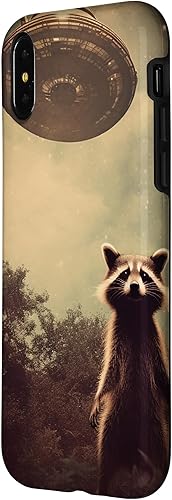 Vista 8 de iPhone 13 Pro Max Vintage alien raccoon UFO Alien Case