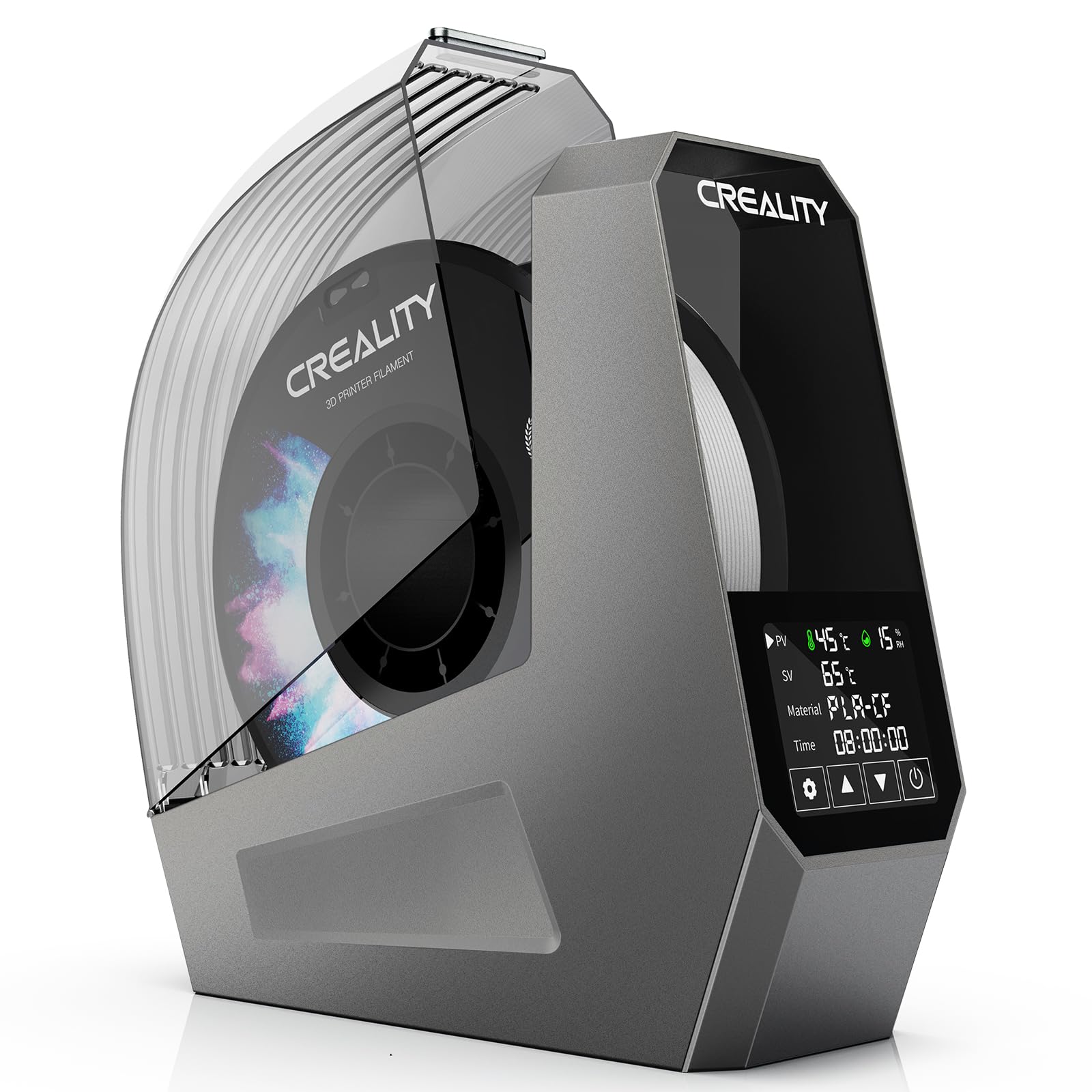 Creality Secador de filamentos, caja de almacenamiento de filamento Space Pi, calefacción doble de 360° y calentador PTC de 110 W, pantalla táctil LCD, juego de una tecla, filamento de impresora 3D