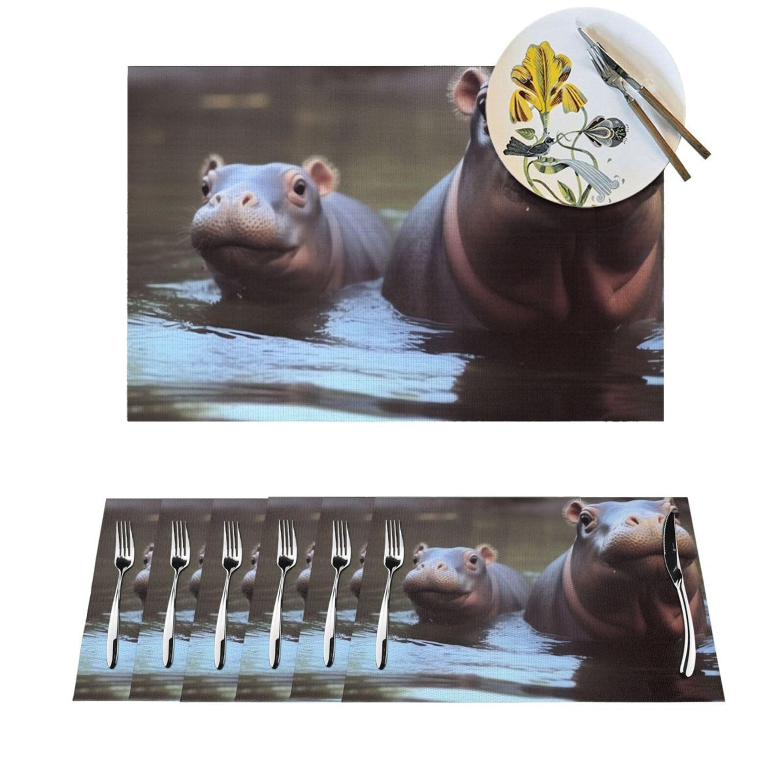 Set de table tissé en PVC premium - Protection thermique durable pour salle à manger