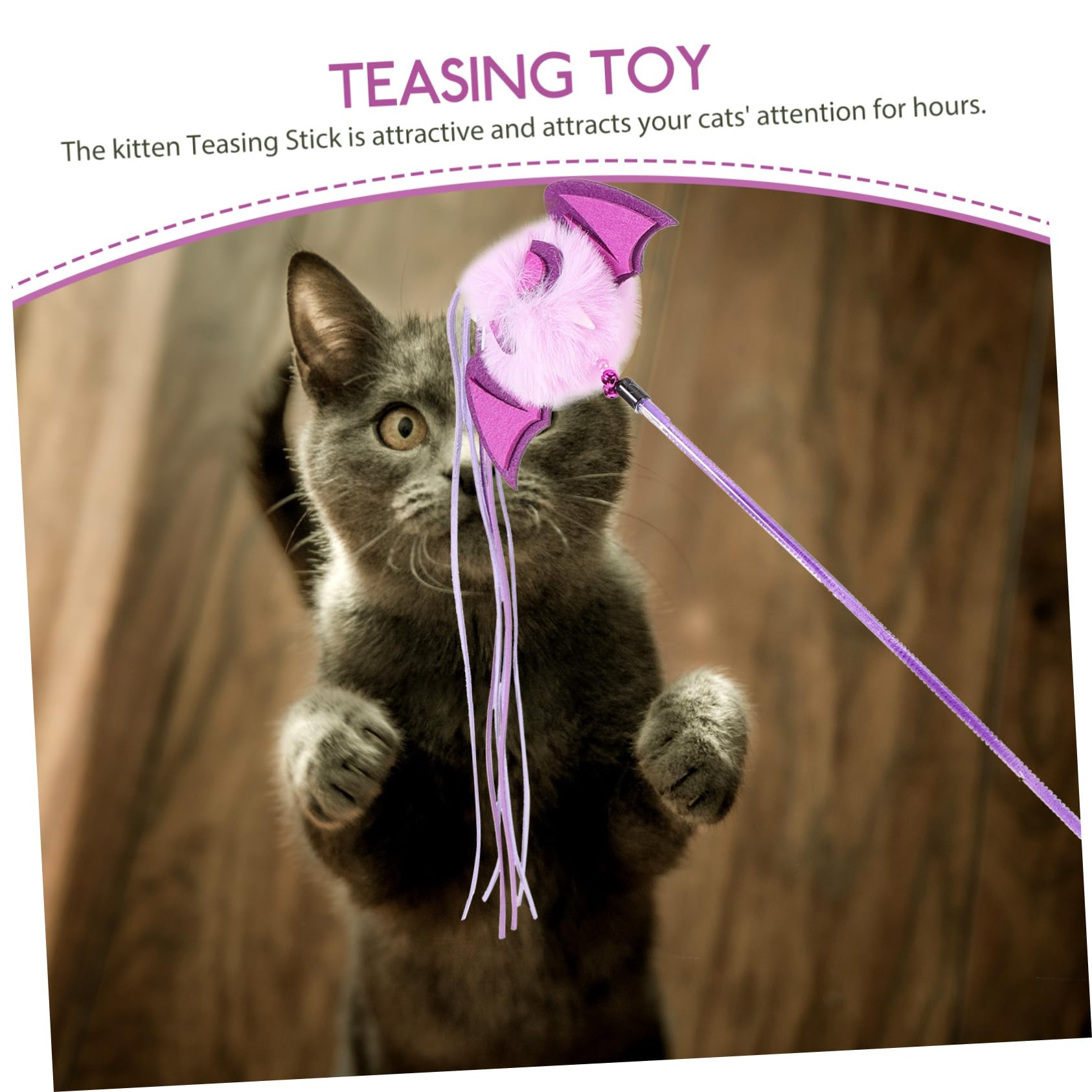 Katzenspielzeug Interaktives Spielzeug – Monsterförmige Halloween-Dekoration für Kätzchen – sanftes neckendes Spielen für Indoor-Spaß