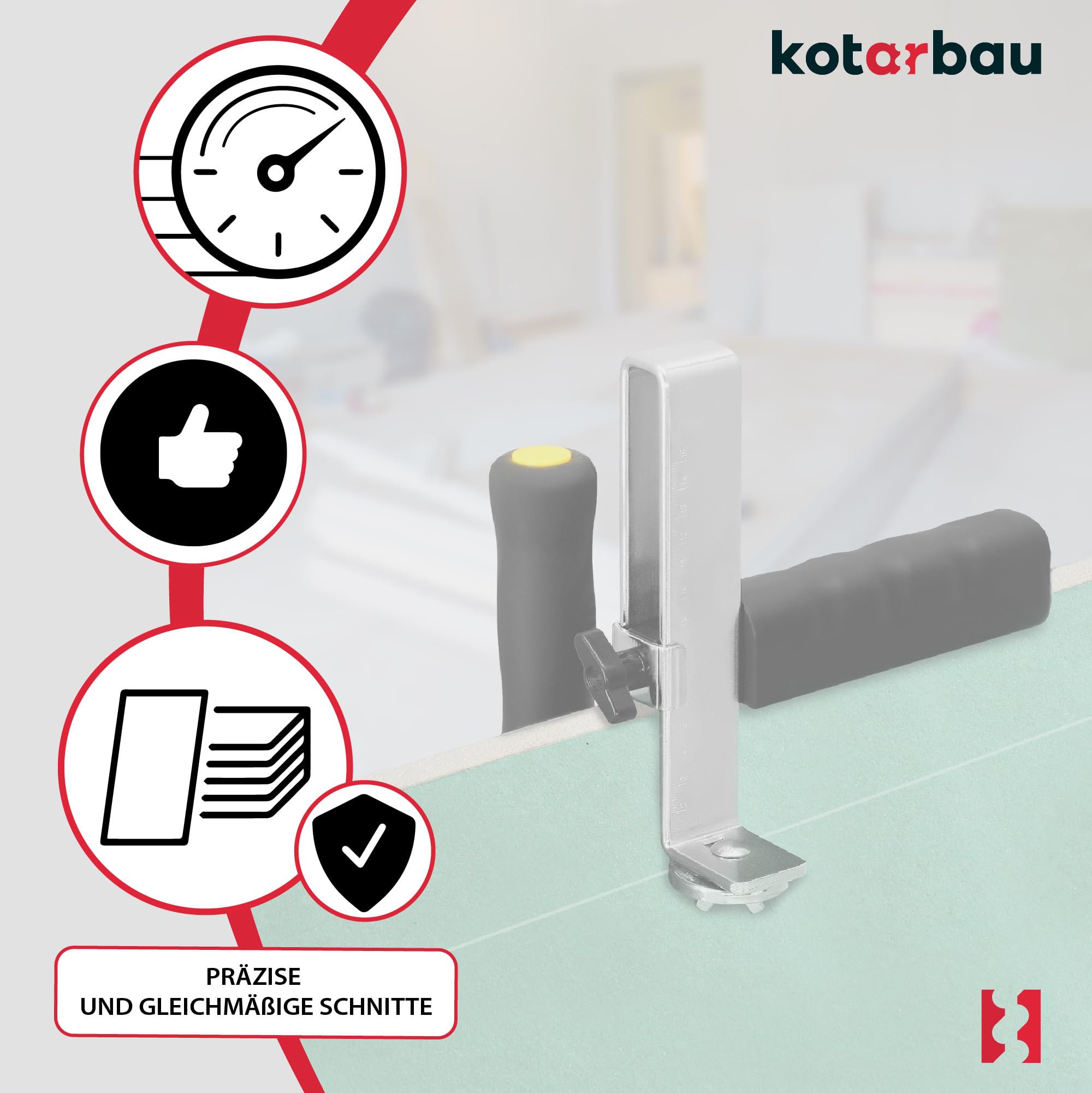 KOTARBAU® Taglierina per cartongesso bifacciale per cartongesso