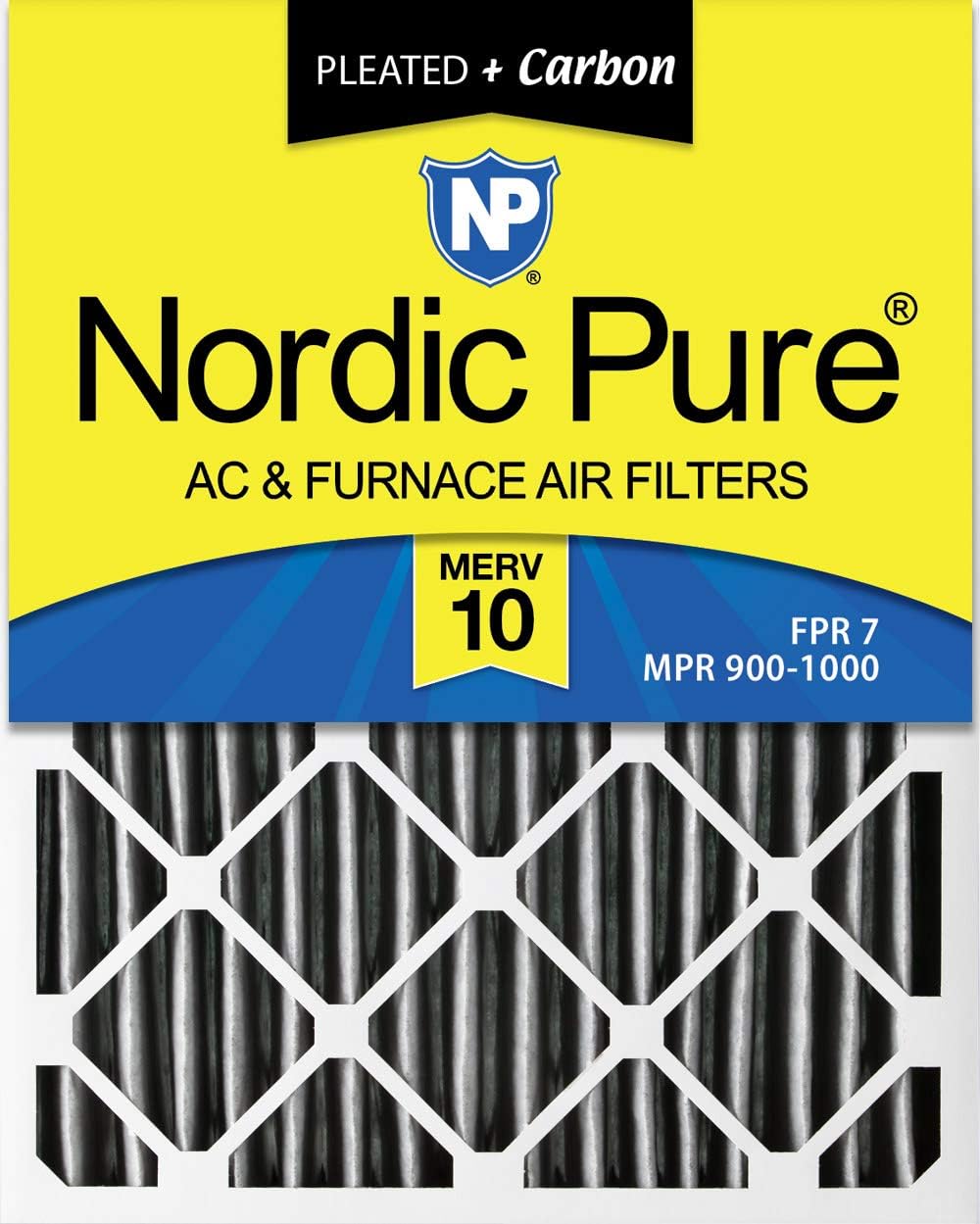 Nordic Pure 20x24x4 MERV 10 Pleated Plus Carbon AC Furnace Air Filters 6 Pack Nordic Pure 20x24x4 MERV 10 Pleated Plus Carbon AC Furnace Air Filters 6 Pack