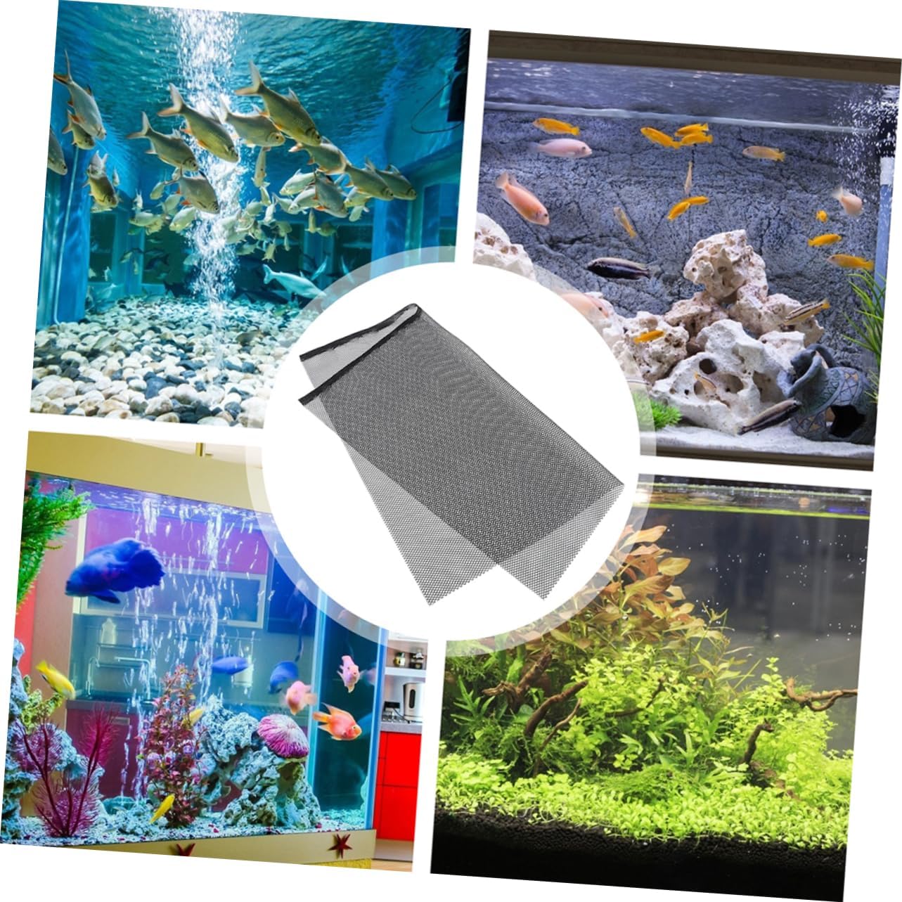 Aquarium Screen Covers Versatile Betta Fish Net Covers Sturdy Plastic Panel for Fish Tank Divider Breathable Mesh Lid for Secure Environment