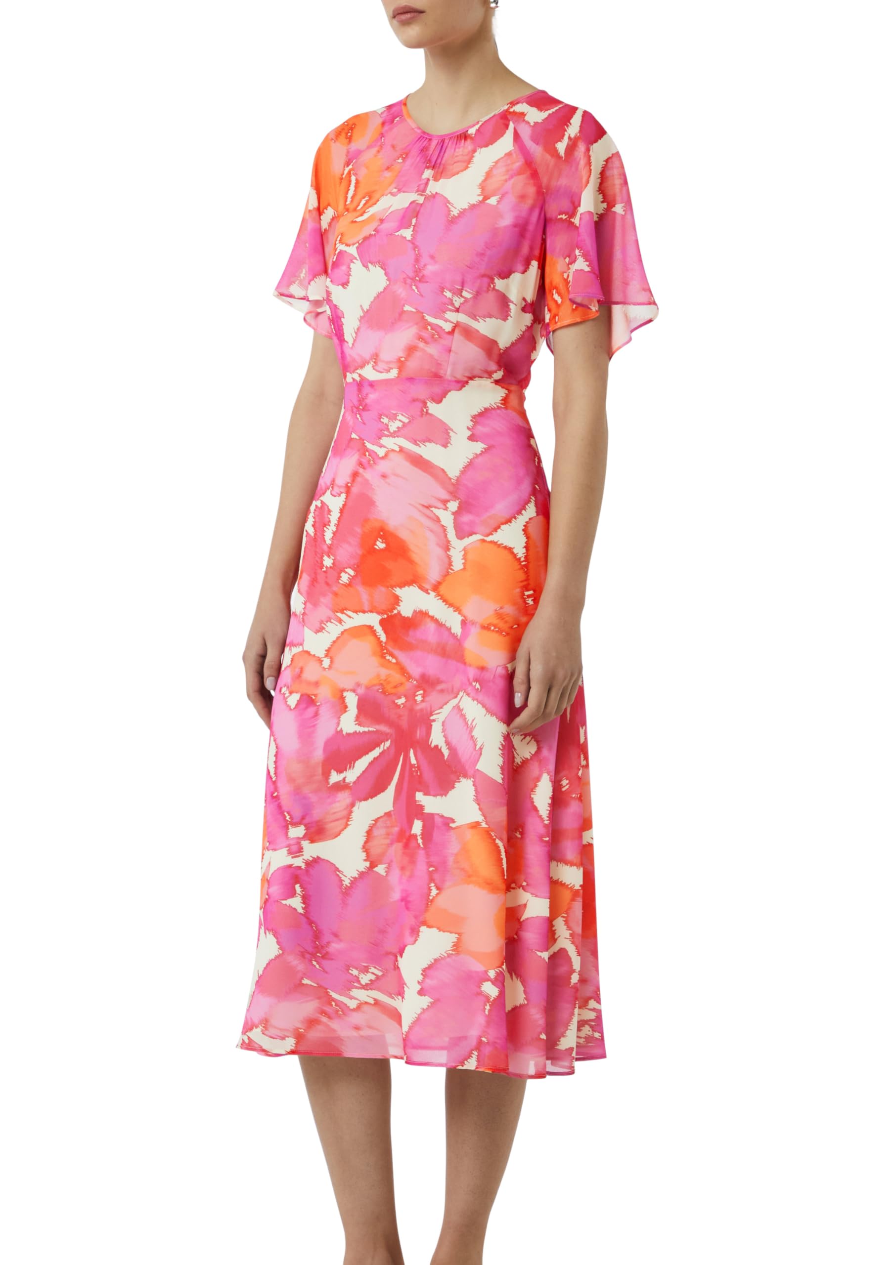 Comma Midi-Kleid mit All-Over-Print