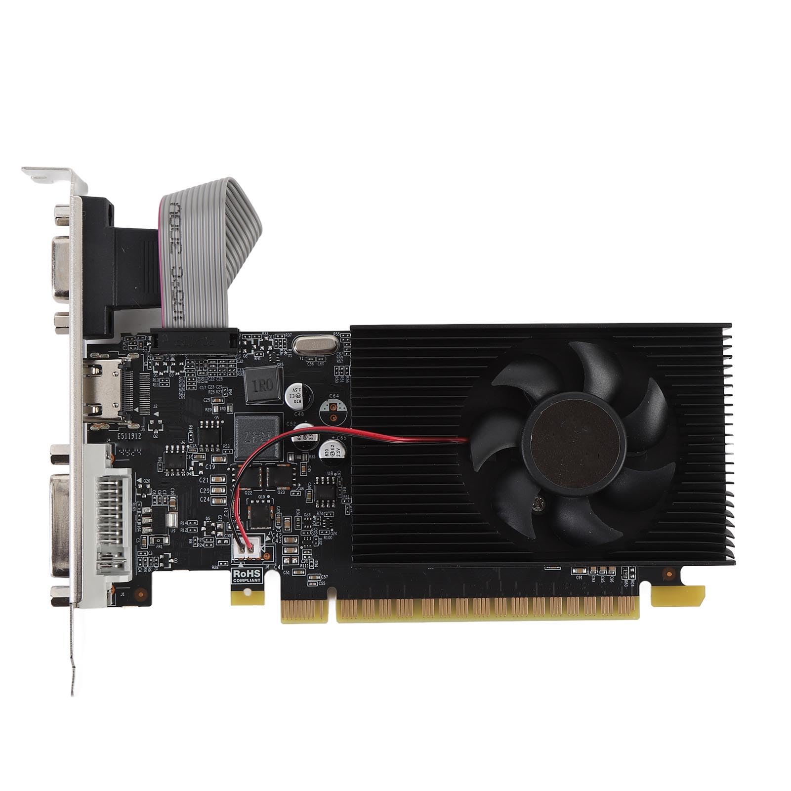 Karta Graficzna GT 730 4 GB, Komputer o Niskim Profilu GPU DDR3 128 Bit 700 MHz 667MHz PCI Express 1.1 X16 PC Karta Wideo z Interfejsem Multimedialnym VGA DVI HD do Pracy
