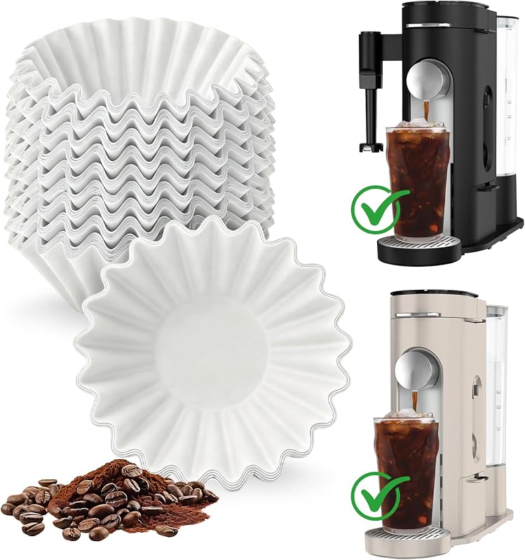 Coffee Filters for Ninja PB051/041 Coffee Maker, 200ct, 1-2 Cup | Universal Fit for 1-2 Cup Coffee Maker, Canadian Wood Pulp and Fluoride-Free, Eco-friendly and Biodegradable