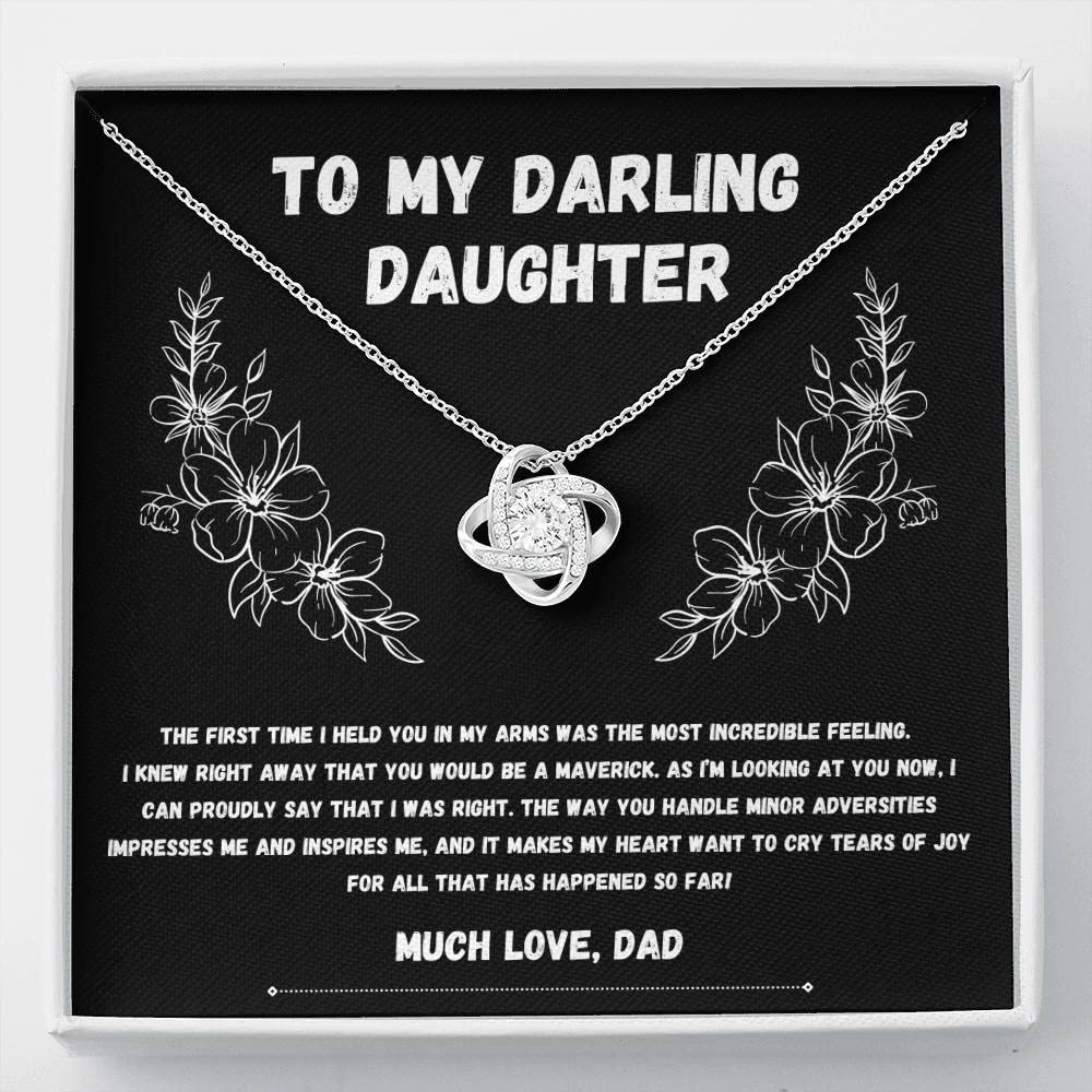 To my Darling Daughter - Love Knot Necklace TUNG1563