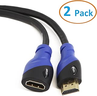 Aurum Ultra Series - 2 Pack High Speed HDMI Extension Cable Male - Female (10 Ft) with Ethernet - Supports 3D & Audio Return Channel [Latest Version] - 10 Feet - 2 Pack - coolthings.us