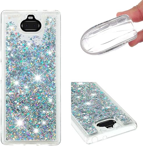Jieheng Sony Xperia Plus HA lle  Glitzer Bling Bumper Liquid TPU Case Cover FlA ssig Treibsand Transparent Silikon HandyhA llen fA r Handy HA llen fA r Sony Xperia Plus