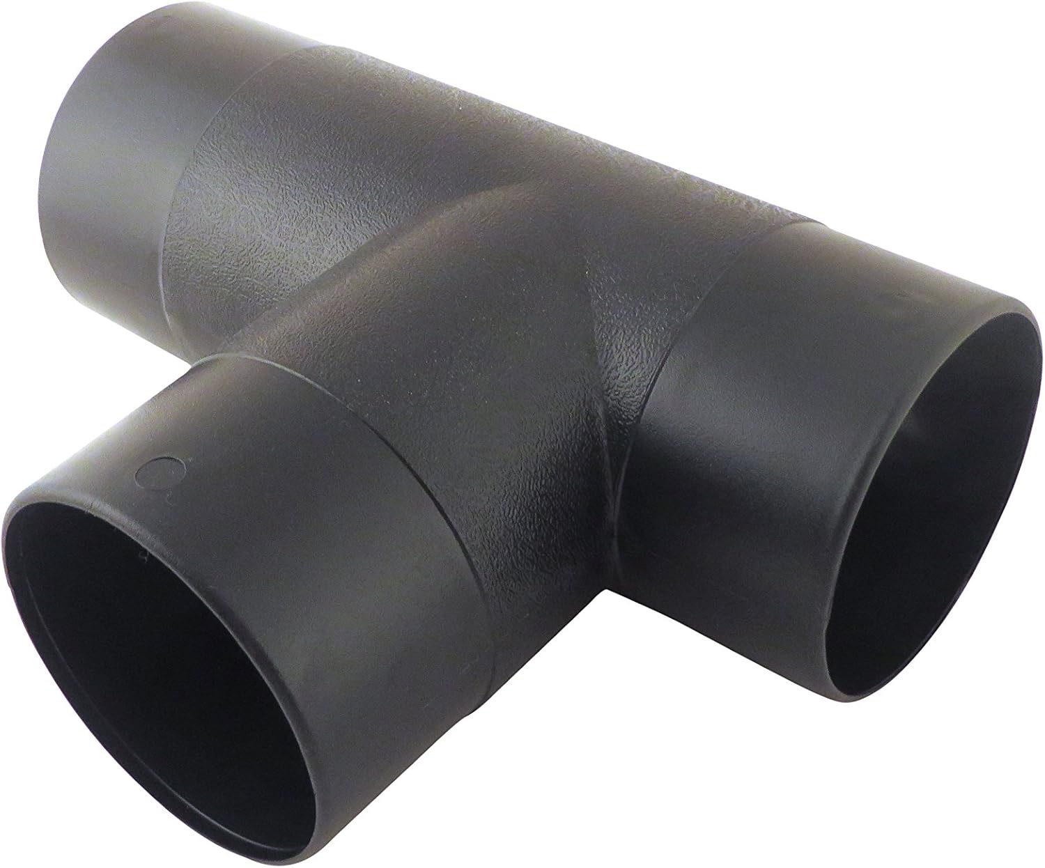 4" 90 Degree 3 Way T TEE Connector with 3 15/16" OD and 3 11/16" ID ABS Plastic for Dust Collector Systems 73471