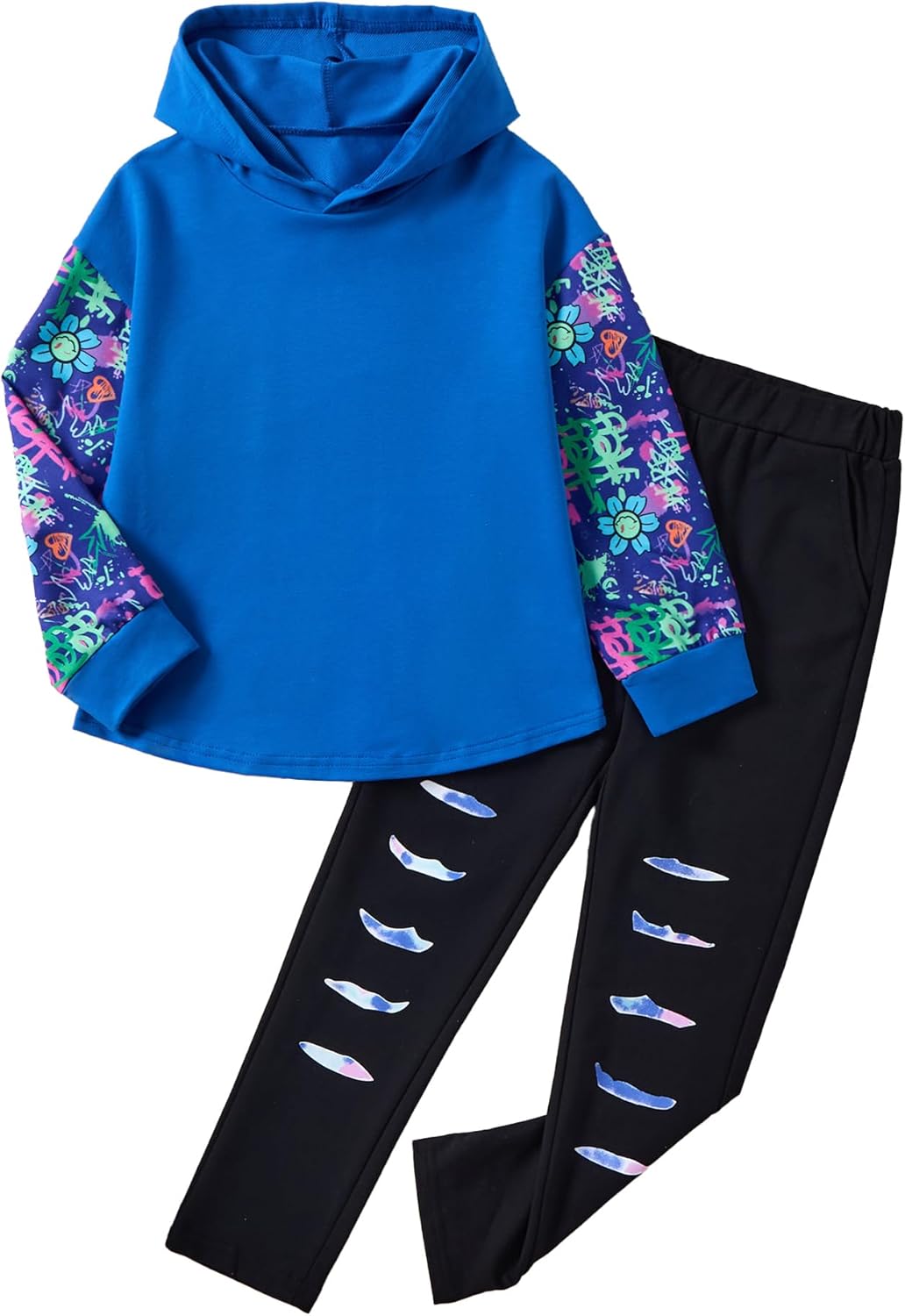 Girls Clothes Long Sleeve Hoodie Tops and Pants 2 Piece Fall Winter Outfits 6-12T