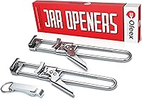Vista 1 de Oleex Jar Opener for Weak Hands (x2) with Keychain Bottle Cap Opener. Easy Seniors Arthritis, Kids Openers. Gripper Tight Lid Opener, Kitchen Gadgets