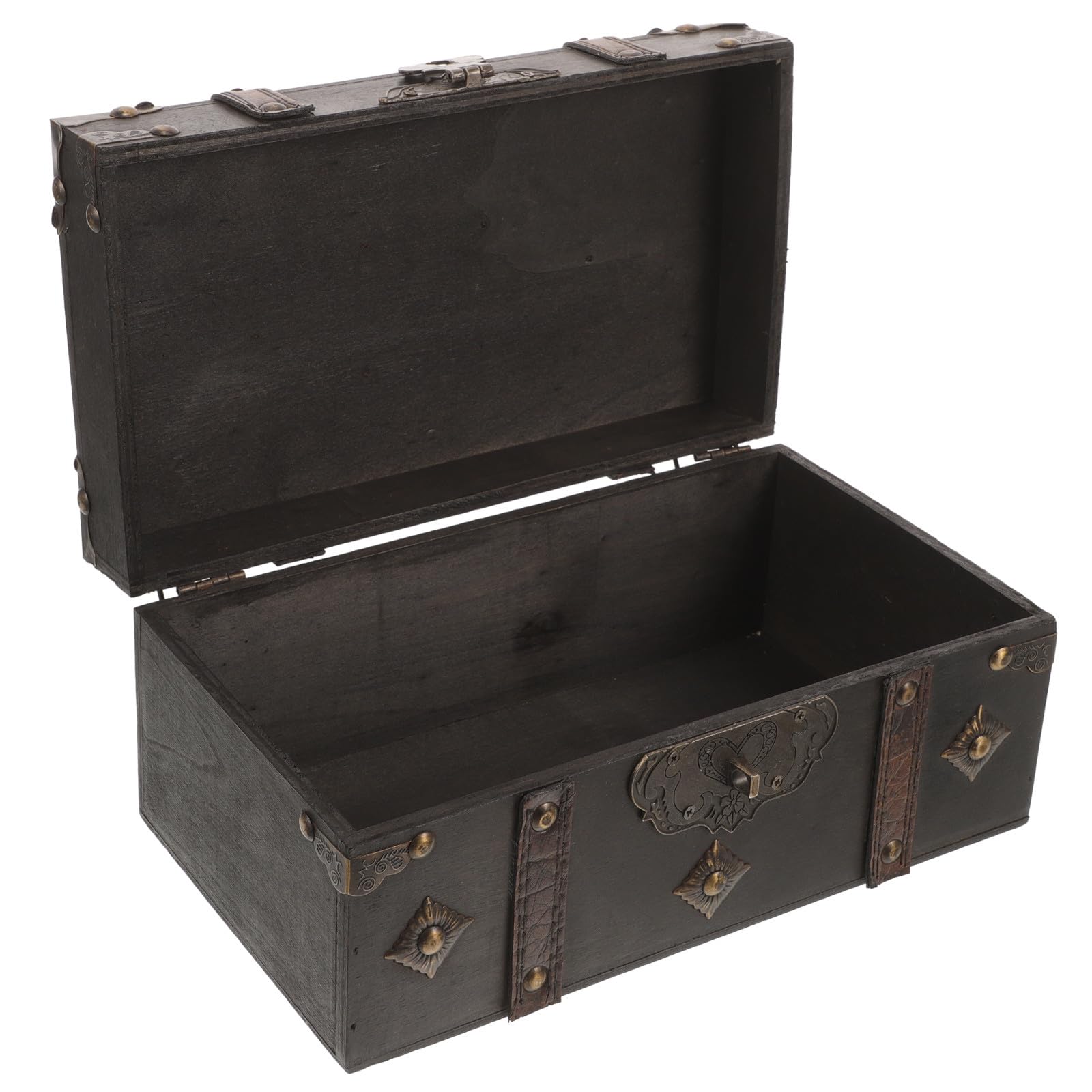 Vintage Holzkiste mit Deckel Zahlenschloss Retro Aufbewahrungsbox für Schmuck Andenken und Kleinigkeiten mit Alteffekt