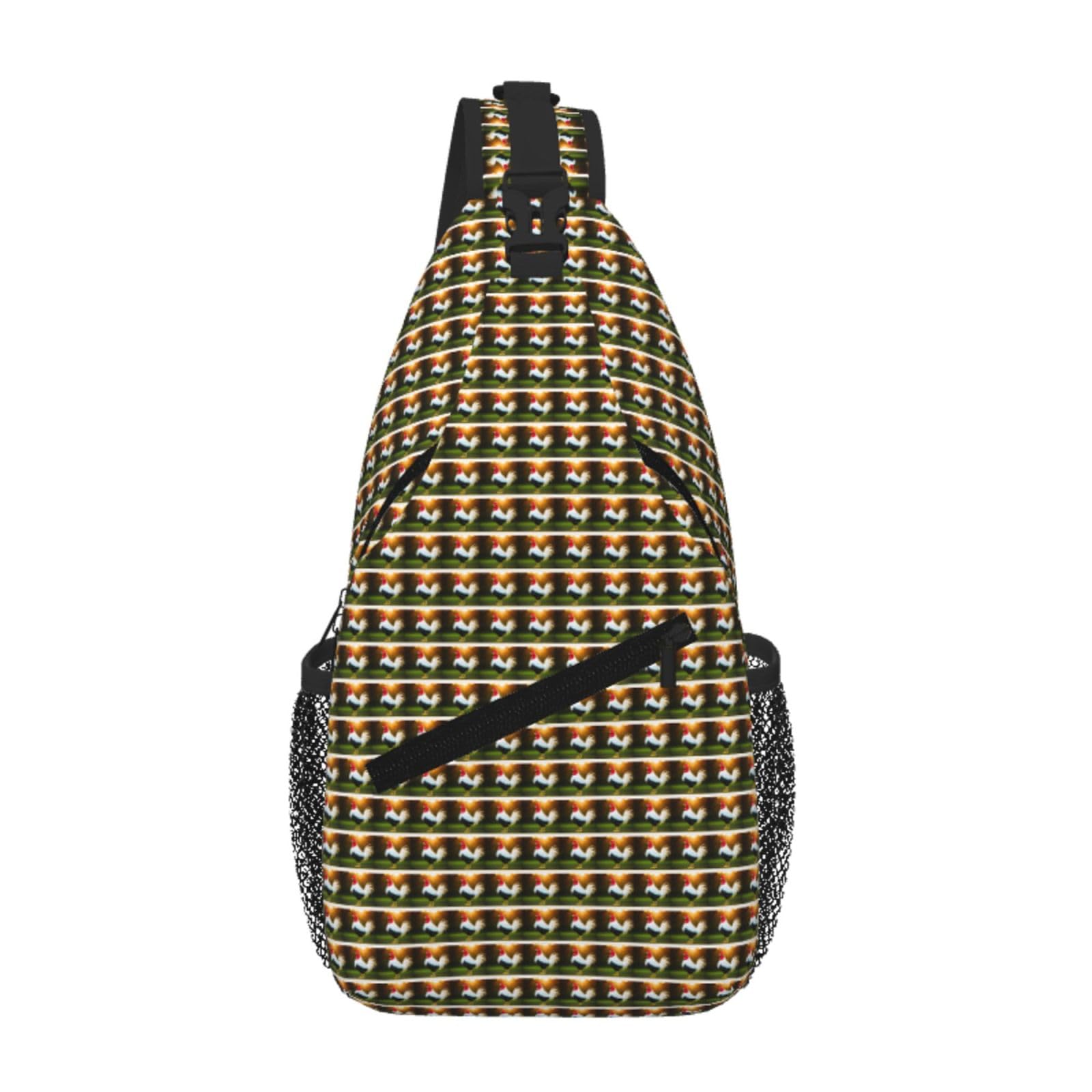 Bolsa de pecho cruzada Shine Rooster con estampado de gallo diagonal 8