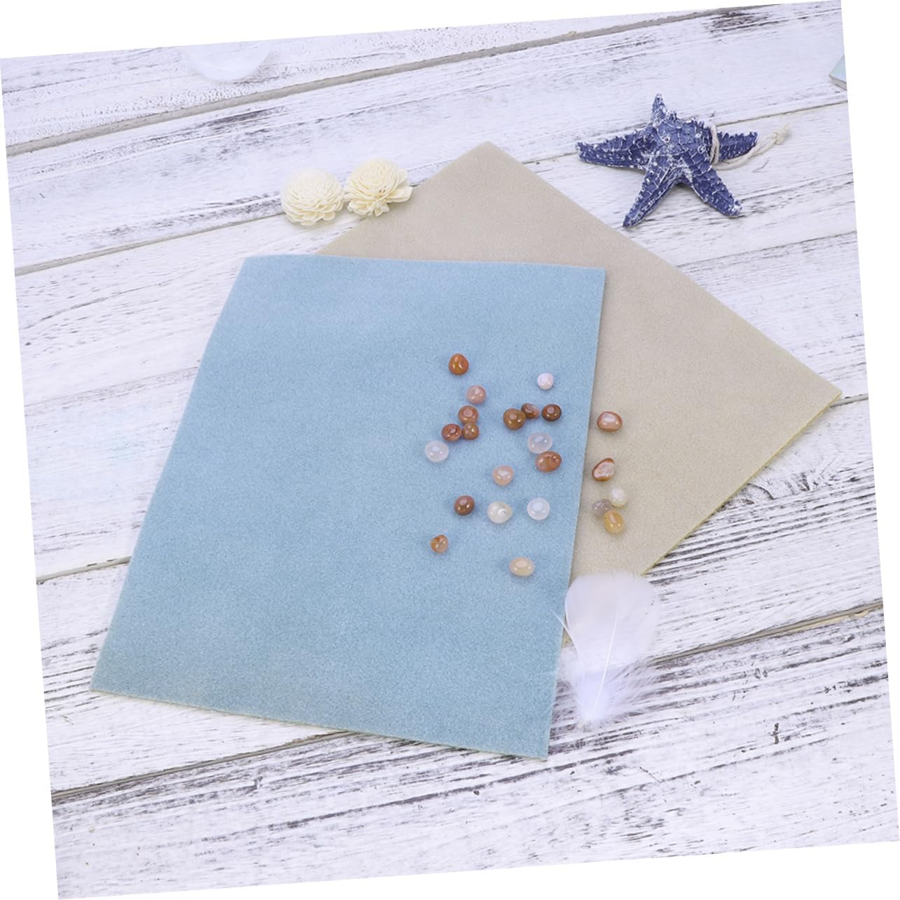 LALAFINA 40pcs Non- Bead Mats for Jewelry Making Crafting Accessories Washable Flocking Material Cushioning for Bead Stringing Random Colors
