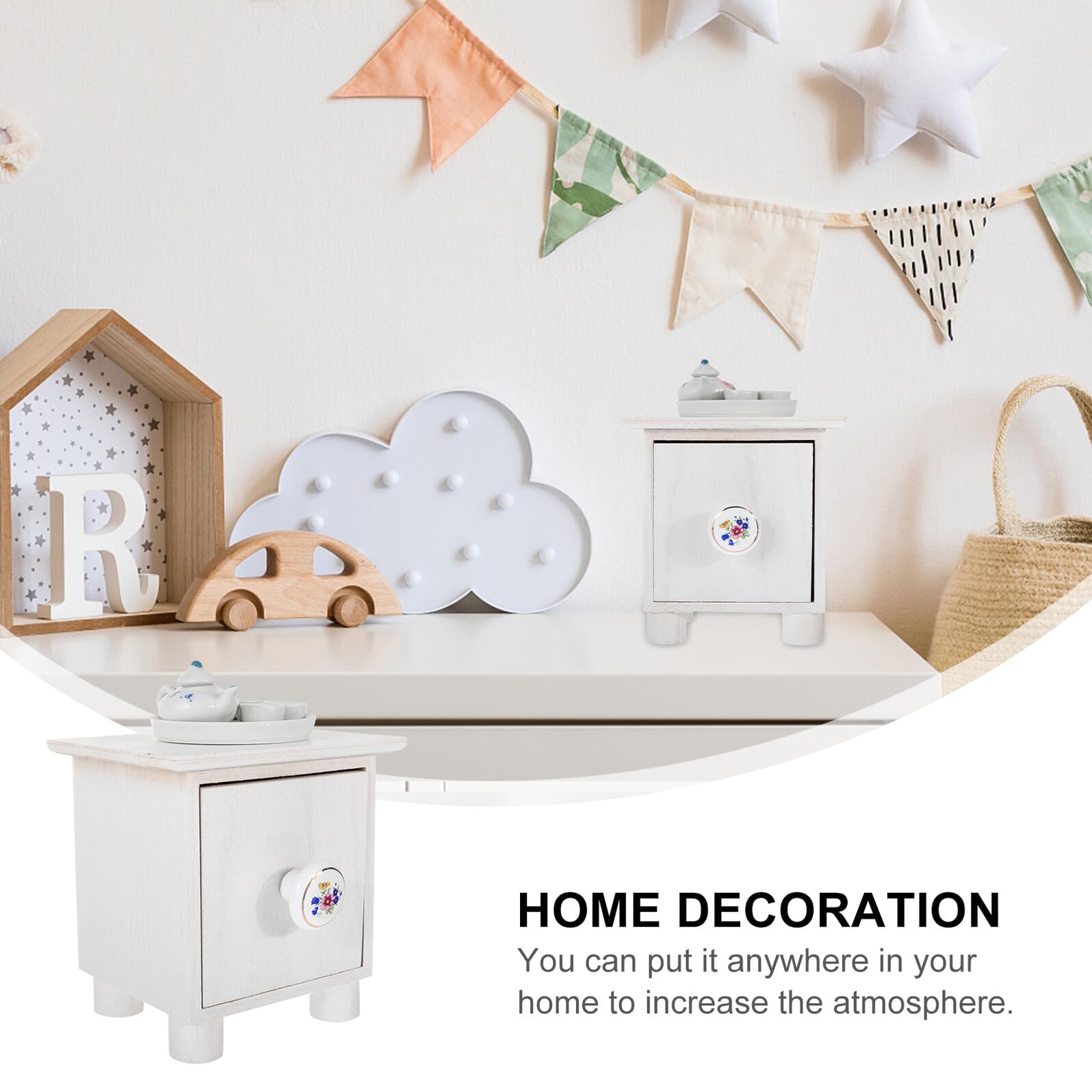 BESTYASH Accessori Fotografici per Ragazzo Ragazza in Legno, Oggetti di Scena per Foto Infantili, Armadietto Decorativo per Sessioni Fotografiche, Set Completo per Sfondi e Decorazioni