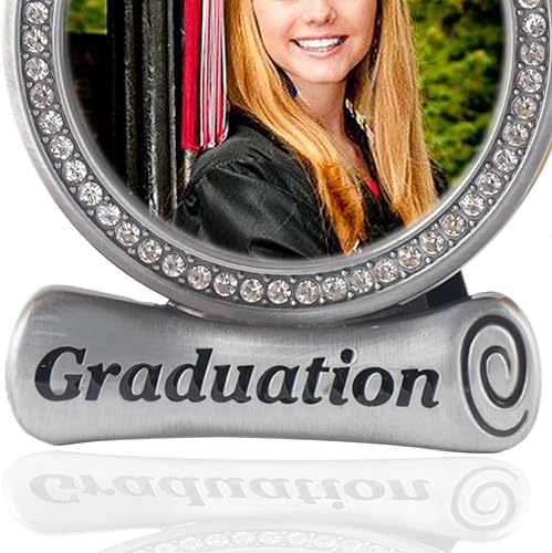 Vista 4 de LASODY Marco de fotos de graduación - Decoración 2025, regalos para él y ella, marco de fotos con borlas