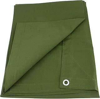 6' x 8' Green Canvas Tarp 12oz Heavy Duty Water Resistant - coolthings.us
