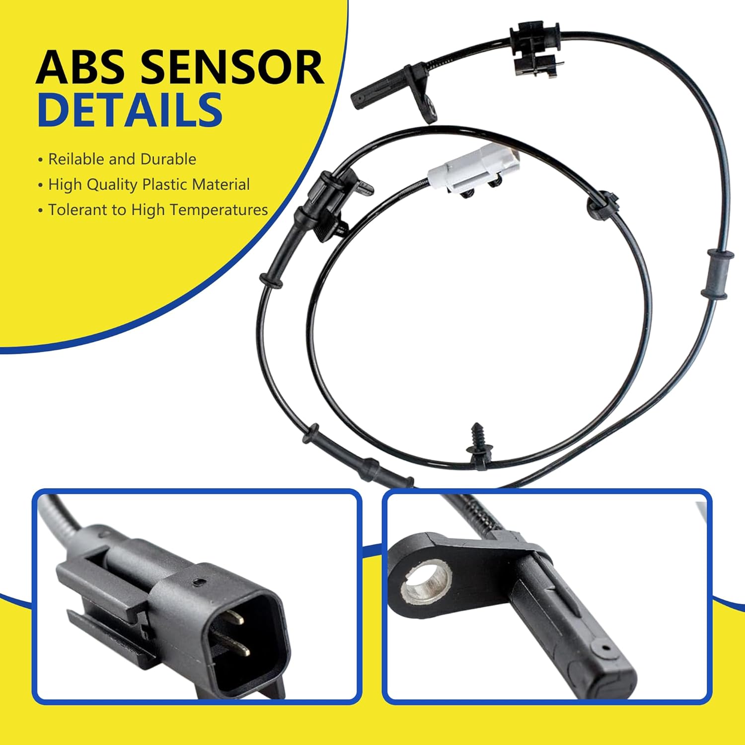 ABS Wheel Speed Sensor for [RWD w/o Performance Brake] Chrysler 300, Dodge Challenger, Dodge Charger 20112012 2013 2014 Front and Rear Left and Right Driver and Passenger Side (4PCS)