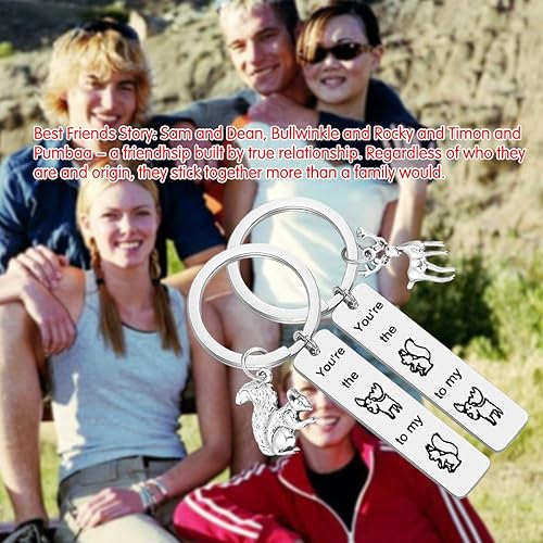 Miniatura 6 de Couple Keychain Set Gift Boyfriend Girlfriend Keychain Couple Gift Keychain for Husband Wife Moose Set Gift for Women