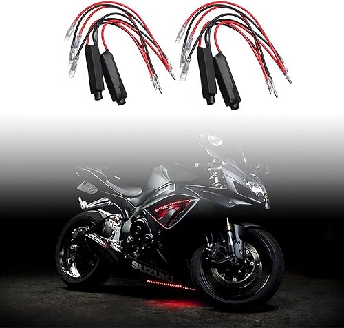 ANKIA - 4 unidades de 12 V universal indicador de señal de giro de motocicleta intermitente LED resistencia de carga decodificador adaptador de