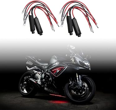 ANKIA 4pcs 12V Universal Motorcycle Turn Signal Indicator Motorcycle Turn Signal LED Load Resistance Decoder Flash Adapter Error Code Correction for Harley Yamaha Suzuki Honda