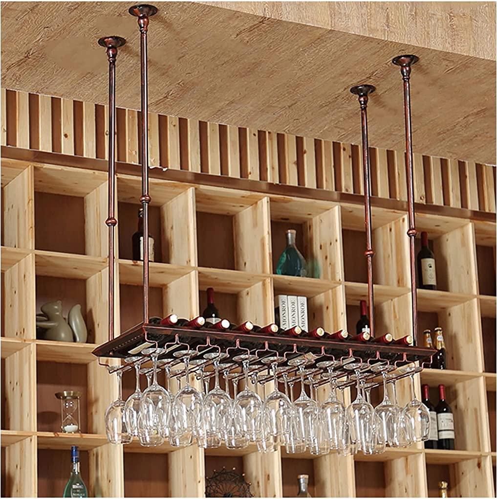 Casiers à vin au plafond pour cuisine moderne et bar de salon