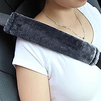 Vista 38 de Amooca Funda universal para cinturón de seguridad de piel sintética suave para automóvil, camión, SUV, avión, almohadilla para cinturón de seguridad