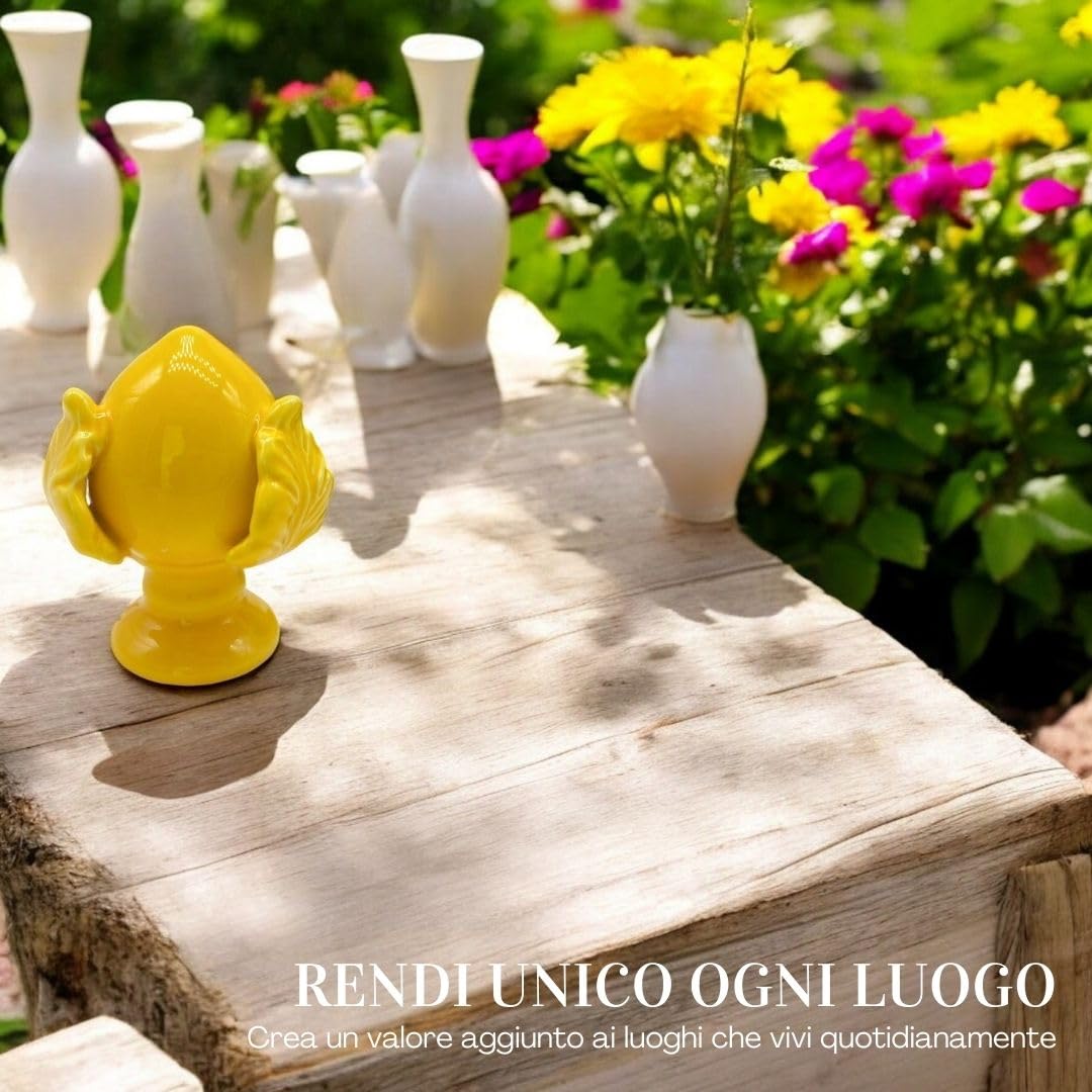 Doni Bomboniere Kit 6 pz PUMI Pugliesi in Ceramica Realizzati a Mano in Colori Assortiti con Finitura Lucida Perfetti Segnaposto Matrimonio Cerimonie 18 Anni Comunione Compleanno Eventi Tema Puglia