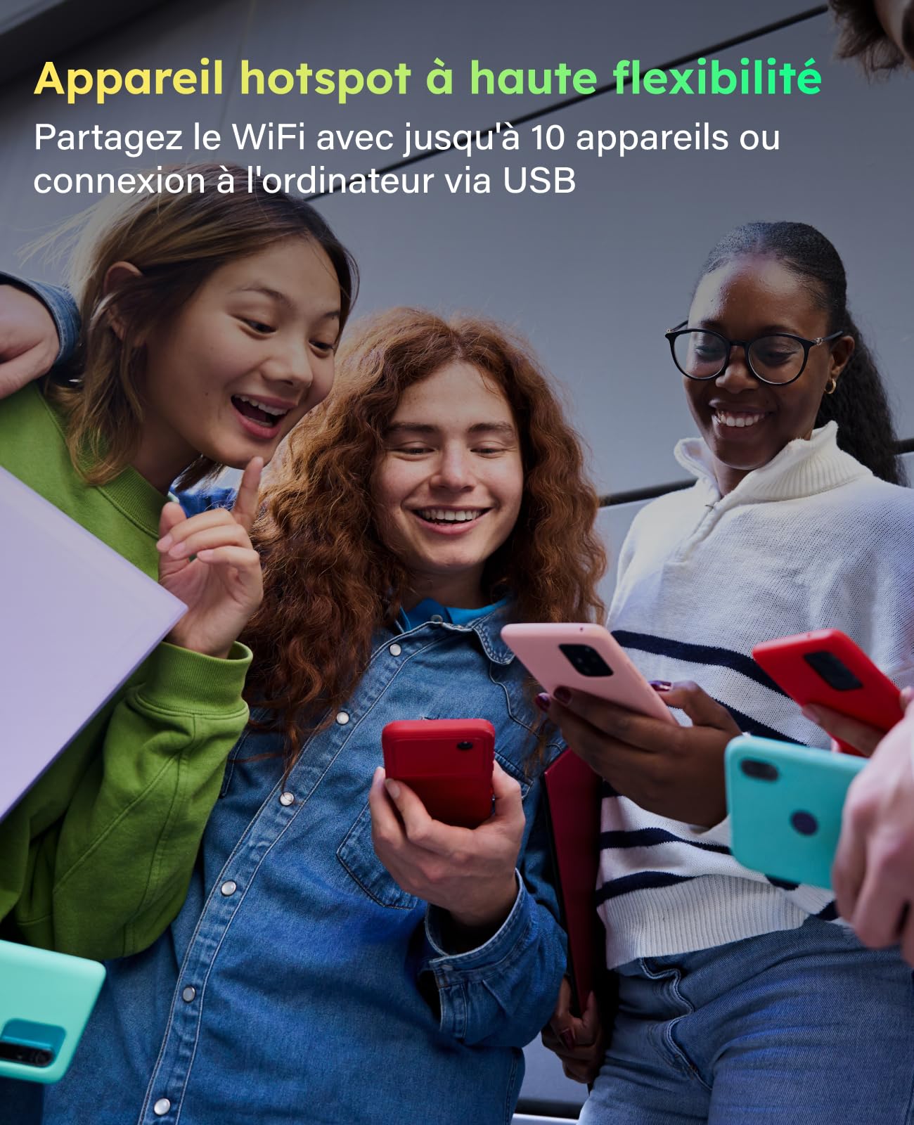 GlocalMe MeowGo Routeur WiFi Mobile 4G, DL 390 Mbit/s, Internet Mobile pour 200 Pays Mondiaux, Aucune Carte SIM Nécessaire, WiFi Portable pour Voyage sans Contrat avec 1GB de Données Mondiales
