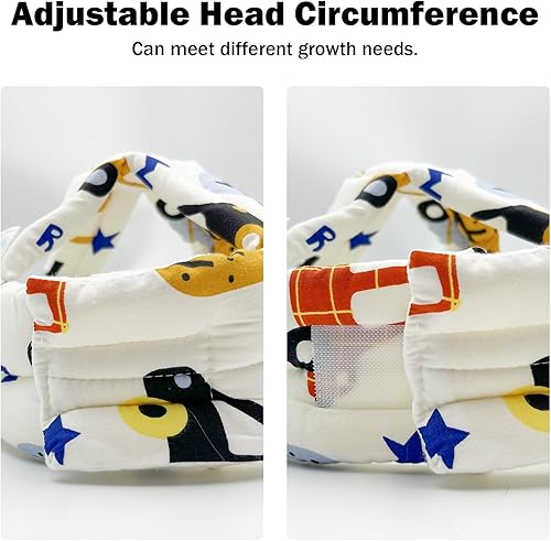 Miniatura 5 de Protector de cabeza de bebé para gatear caminando, casco de bebé ajustable sin golpes y cojín suave, gorra de seguridad infantil para niños que